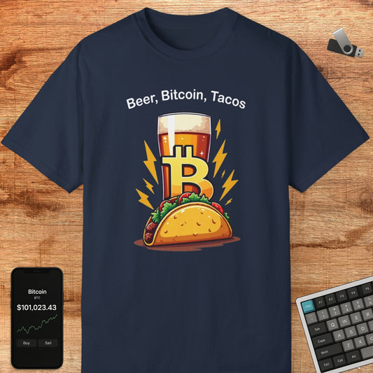 Beer, Bitcoin, Tacos Tee
